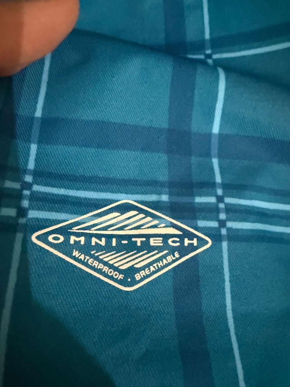 Columbia Blue Plaid Hooded ski jacket. - Picture 3 of 11